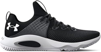 Tênis para CrossFit modelo masculino preto e cinza da marca Under Armour UA HOVR Rise 3