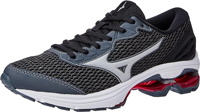 tênis mizuno wave frontier preto e vermelho