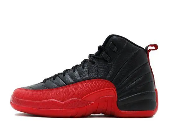 tênis Air Jordan 12 (Flu Game) preto e vermelho caro